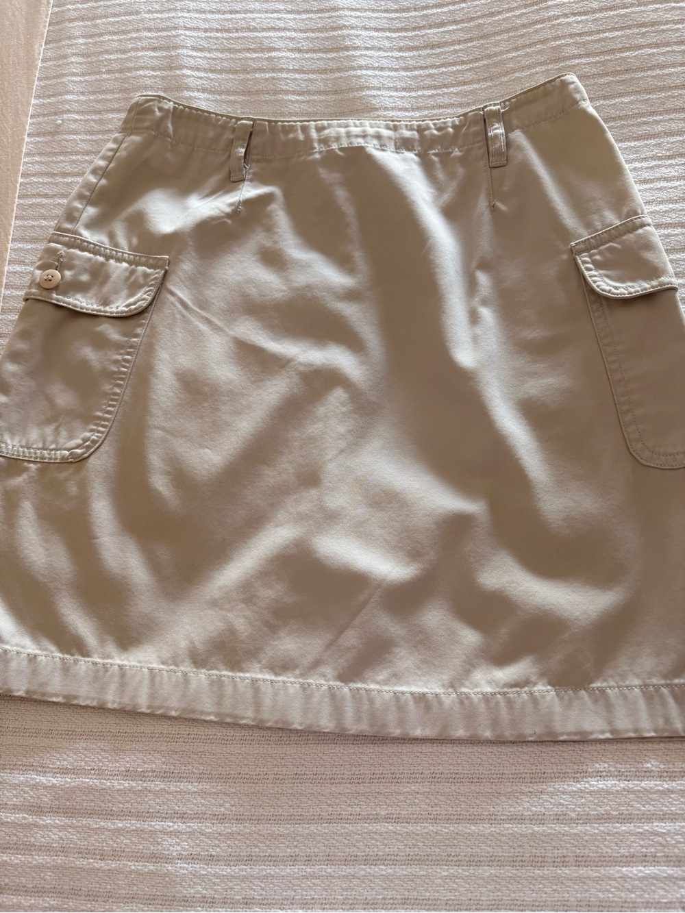 Ann Taylor Beige Cotton Skirt with Zipper